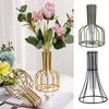 Minimalist  Iron Flower Vase Metal Flower Stand Desktop Vase Hydroponic Vase Home Decoration Hollowed Out Creative Simple
