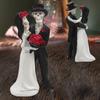 Skeleton Figurine Resin Clearance Halloween Decoration, Gothic Lovers Romantic Bride & Groom Figurine Wedding Statue, Anniversar
