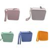 Mini Silicone Square Coin Purse Solid Color Small Item Bag Cute   Men