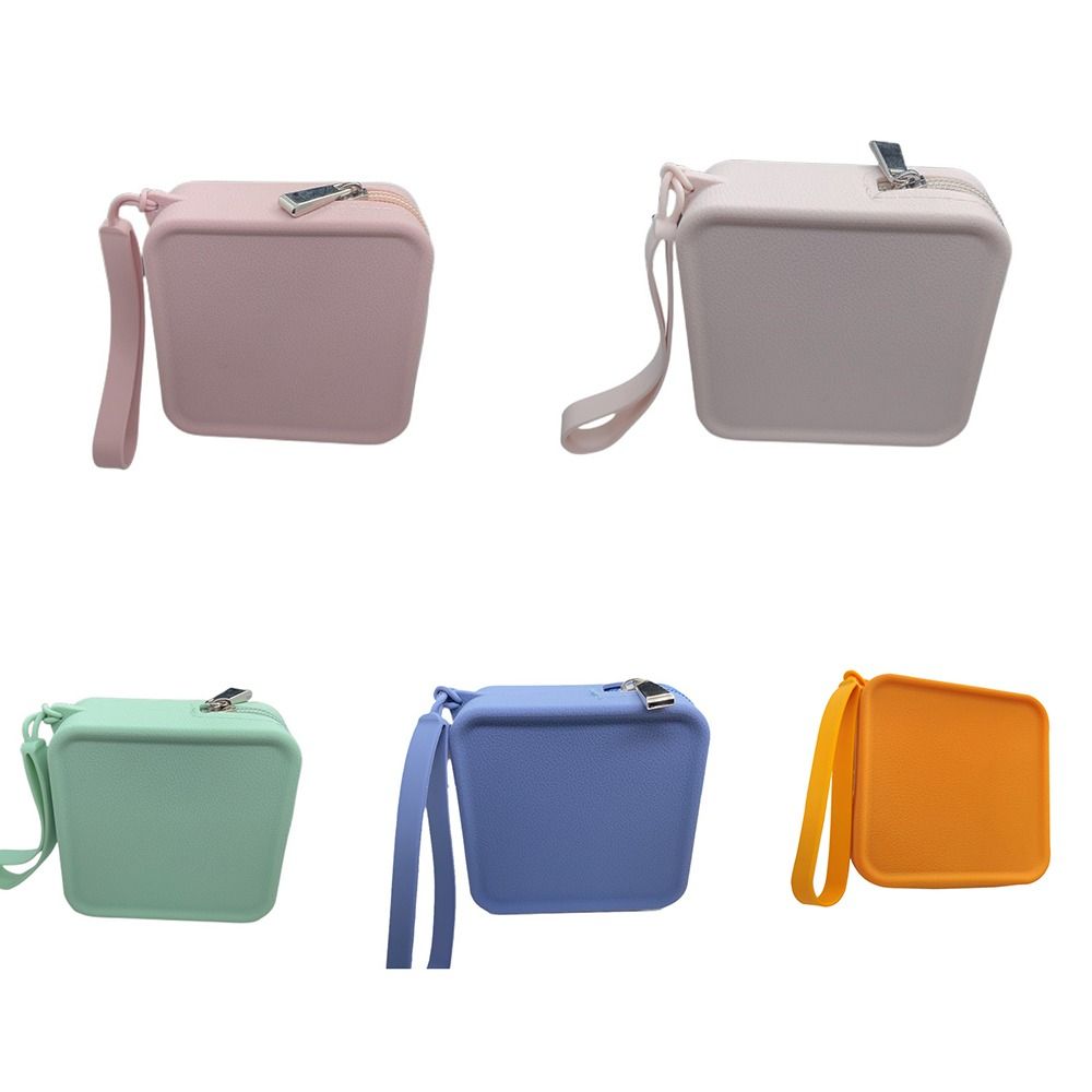 Mini Silicone Square Coin Purse Solid Color Small Item Bag Cute   Men