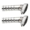 2 Pcs Motorcycle Exhaust Pipe Baffle Muffler 22mm Inlet 25mm Outlet Galvanized Iron Hexagonal Insert Silencer for ATV