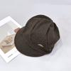 25 Early Autumn New Retro Cloud Hat Women's Simple Metal Small Label Show Face Small Versatile Newsboy Hat