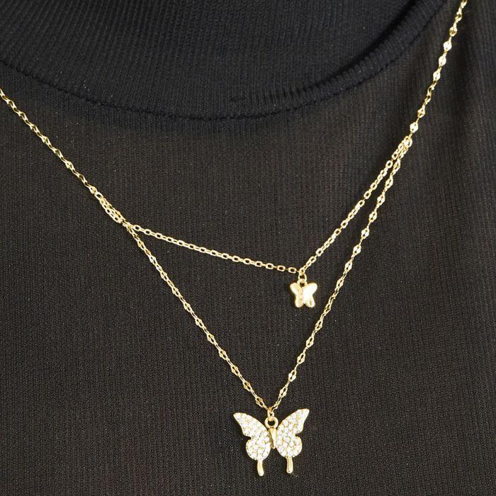 Collier Luxenter En Argent 925 Avec Finition En or Jaune 18K - Ymi