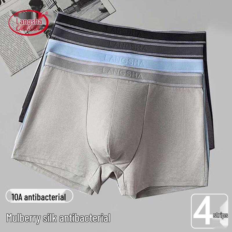 LangSha Men's Antibacterial Breathable Boxer Briefs