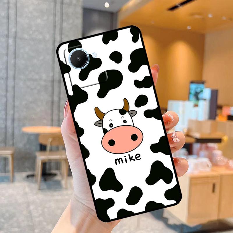 Dairy Cattle Cow Speckle Case For Realme C55 C33 C31 C35 C30 C11 C15 C25s C21Y GT Neo 5 3T 2T 8 9 10 11 Pro Plus