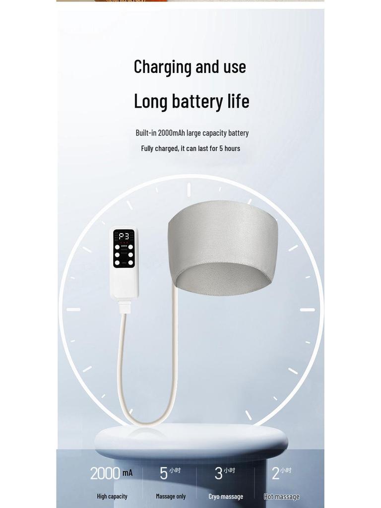 Electric Headband Massager with Kneading, Hot Compress, and Pulse Air Pressure for Sleep Aid