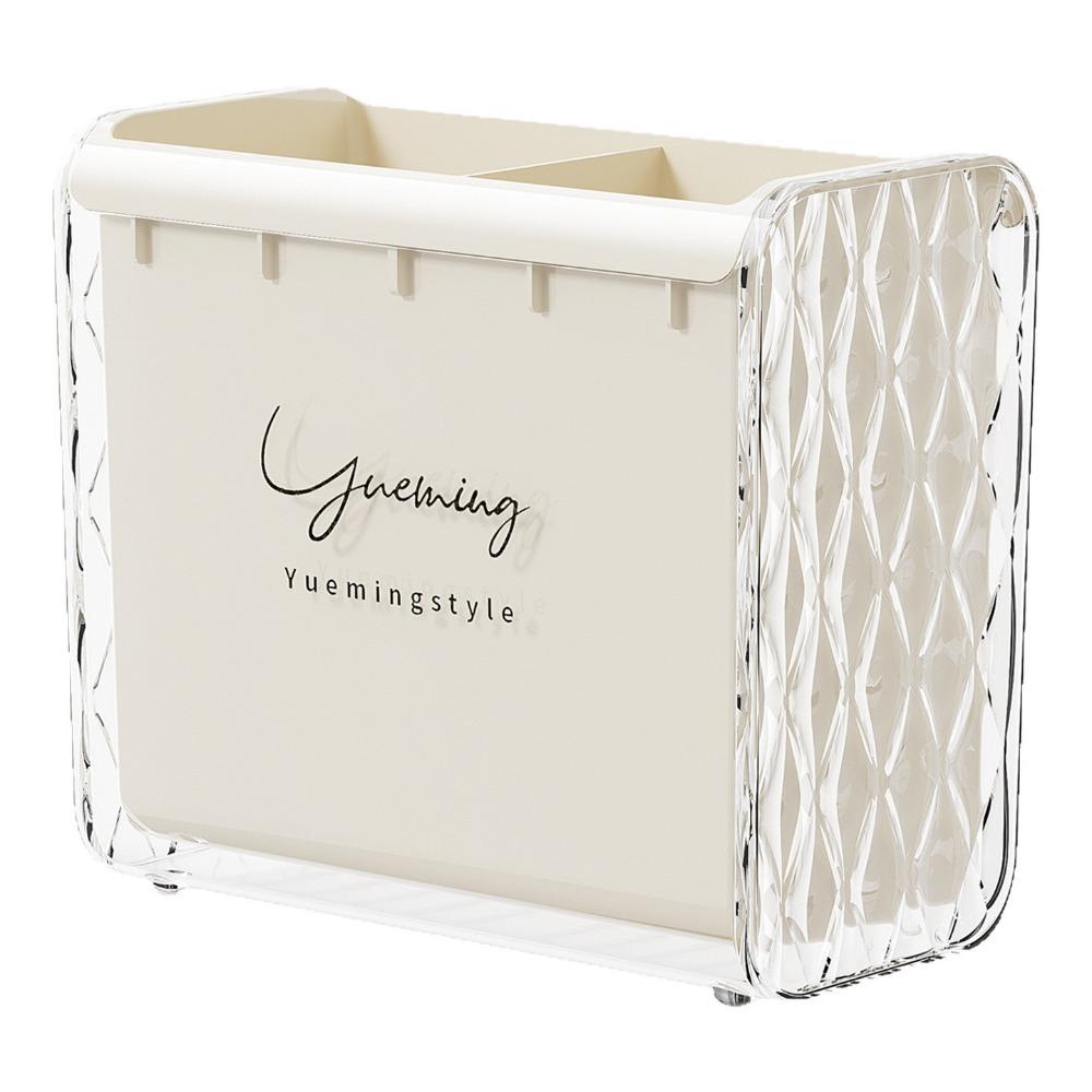 Wall Mounted Chopstick Holder Large Capacity Cutlery Drying Basket  Kitchen Spoon Organiser бежевый