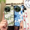 Wrist Strap Waterproof Phone Case For Sharp Aquos R9/SH-51E Oil Painting Anti-knock Ring Durable Kickstand Soft case