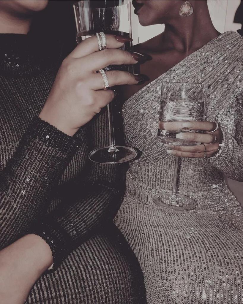 2025 European & American One-Shoulder Sequin Evening Dress with Oblique Collar