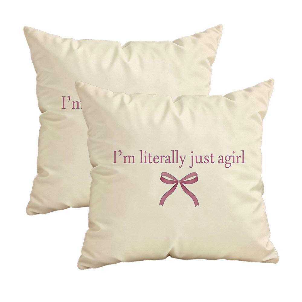 Elegant Girl Face Printed Pillowcasezipper Design, Decorative Pillowcase, 45X45 Cm Pillowcase