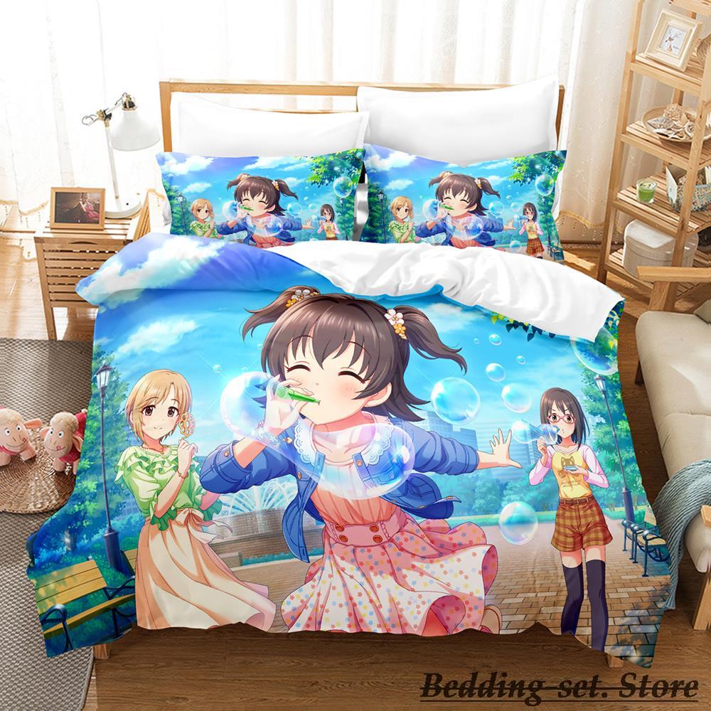 Comforter The Idolm@Ster Cinderella Girls Starlight Stage Bedding Set Single Twin Full Queen King Size Bed Set Kid Bedroom Duvet Sets