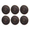 50 Set Pants Button Set 17mm Round Stainless Steel Bronze Decorative 2x6.5mm Tip Crossing Screw Back Button for Hats