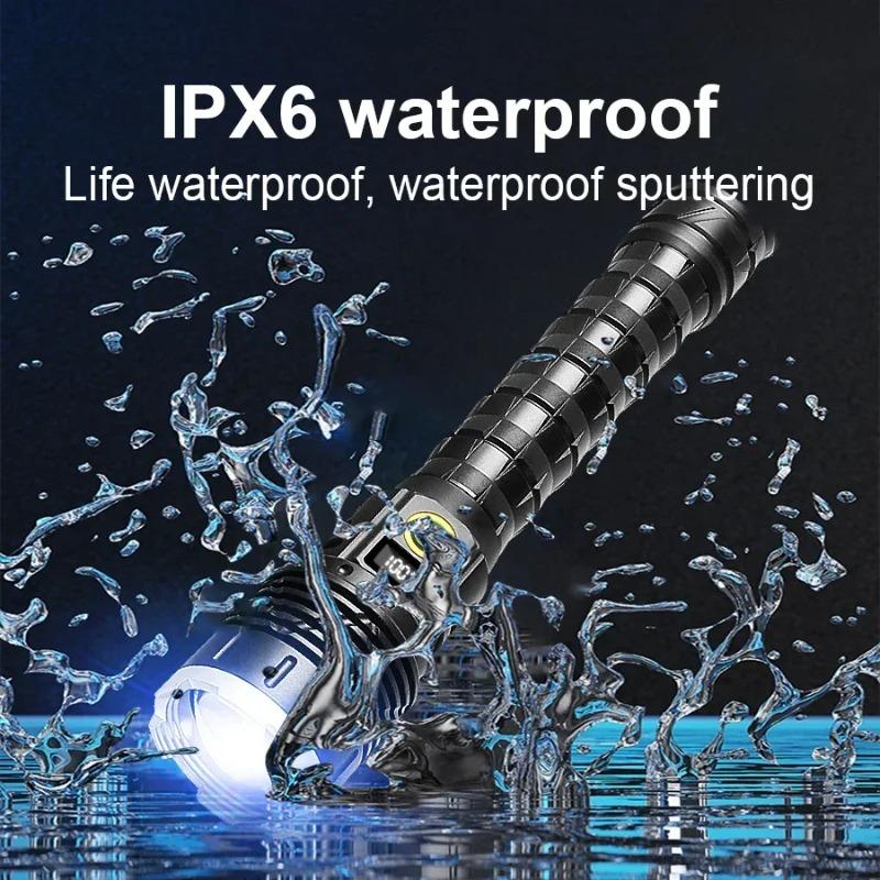 High Power LED Flashlights Super Bright Rechargeable Flashlight 4000M Most Powerful Torch Outdoor Camping Lantern