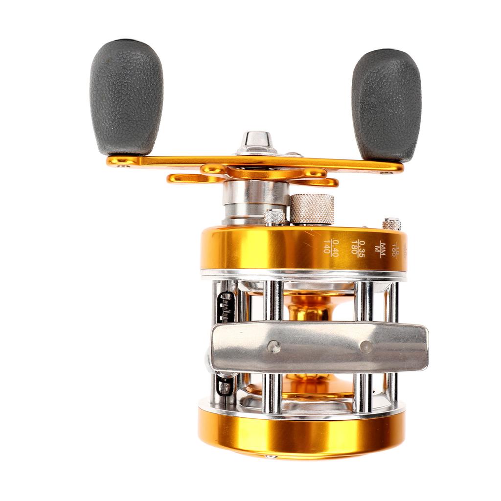 Metal Fishing Reel Soft Grip Powerful All Metal Fishing Lure Reel for Inshore Boat Freshwater Saltwater Fishing Left Hand