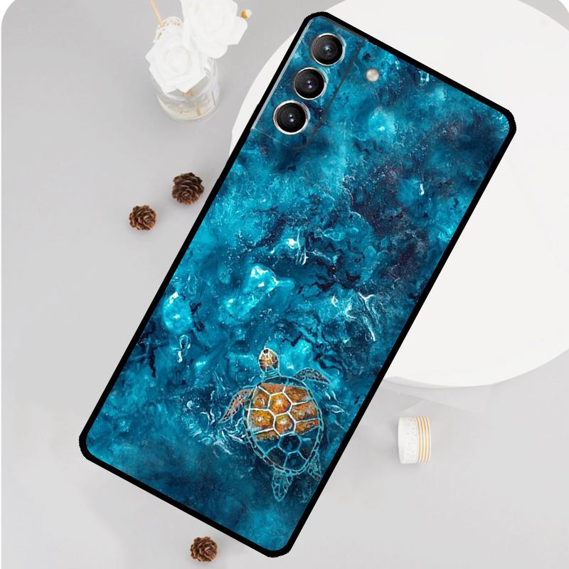 Ocean Sea Turtle Phone Case For Samsung Galaxy S26 S23 Ultra S20 S21 S22 S24 S25 Plus S10 S25 FE Funda Cover