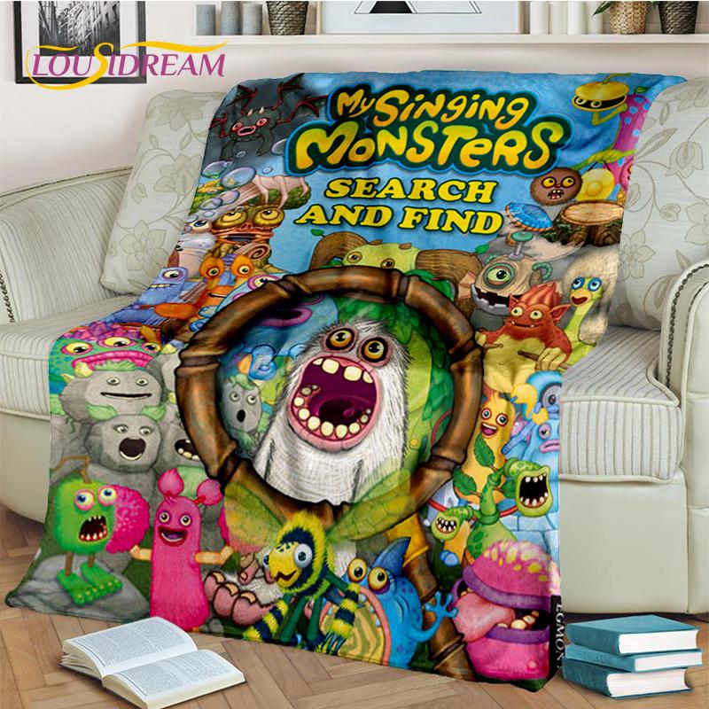 Cartoon Video Music Game My Singing Monsters 3D Blanket,Soft Throw Blanket for Home Bedroom Bed Sofa Picnic Travel Blanket Kids