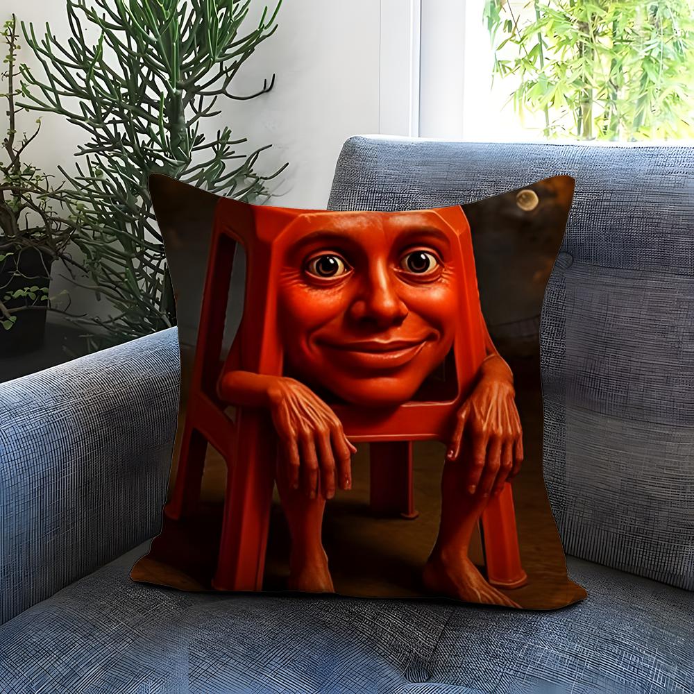CAT MONKRY II-Italian BrainrotS Cushion Cover Comfortable Reversible Pillow Cover Ideal for Car Sofa Bedroom & Beyond