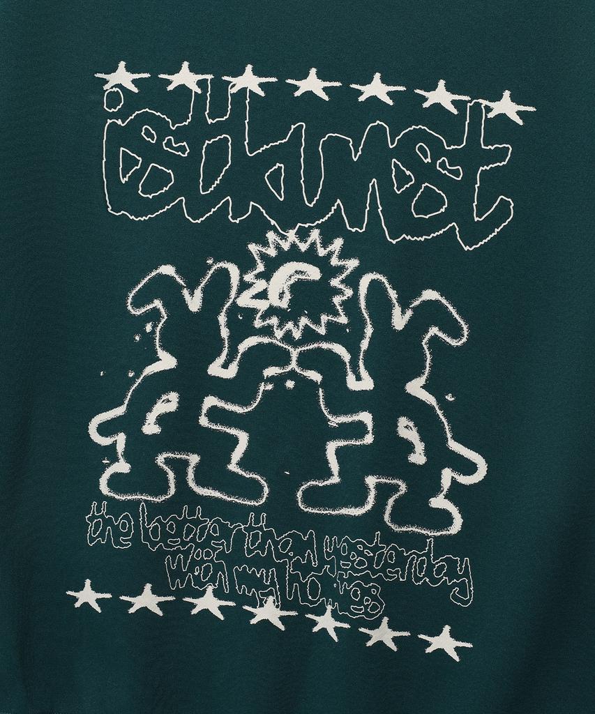 ISTKUNST Twin Rabbit Sweatshirts_Deep Green(Ik2Dfmm464A)