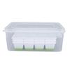 Ice Cube Tray with Lid Bin Tong Set 8 Cavity Soft Bottom Square Silicone Ice Cube Mold for Freezer