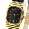SEIKO Watch Quartz Ladies Square Gold Black Dial Quartz Square Gold Black Dial Watch 2P21-520A - Women's (Working Condition)