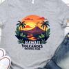 Hawaii Volcanoes National Park Graphic T-Shirt and Kids Tshirt, Tropical Sunset Tee, Colorful Nature Design, Vibrant Volcano Art Shirt and Kids Tshirt