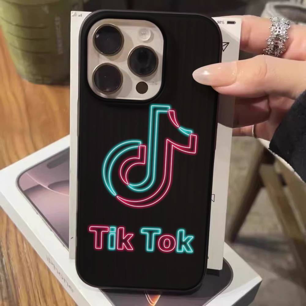 T-TikTok-K For IPhone 17 16 15 14 Plus 13 12 11 Pro Max With Shockproof Protective Phone Cover