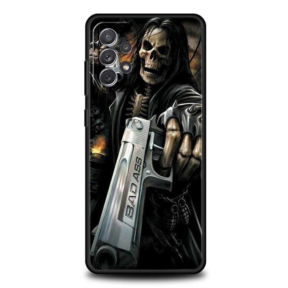 

Чохол Skull Skeleton Grim Reaper для Samsung A51 A71 A21S A12 A11 A15 A25 A31 A41 A52 A32 A23 A33 A53 A73 A03S A05S A13 5G Cover Samsung A72