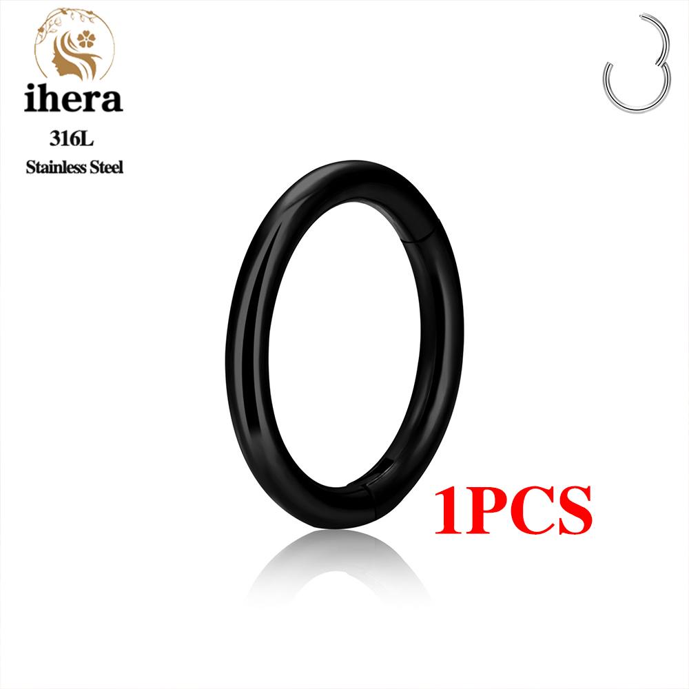 1/10PCS Stainless Steel Round Small Nose Ring Hoop 16G 18G 20G Hinged Segment Tragus Septum Cartilage Piercing Body Jewelry