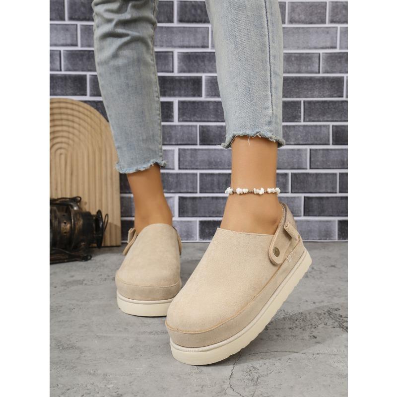 New Large-sized Shoes Slippers Women's Fashion Versatile Thick-soled Velcro Headband