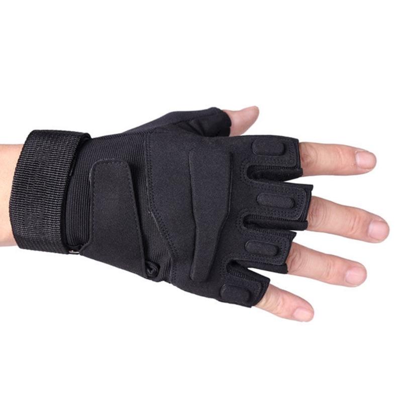 Fingerless Tactically Glove Knuckles Protective Breathable Glove onSlip Cycling Half Finger Glove for Cycling Hunting