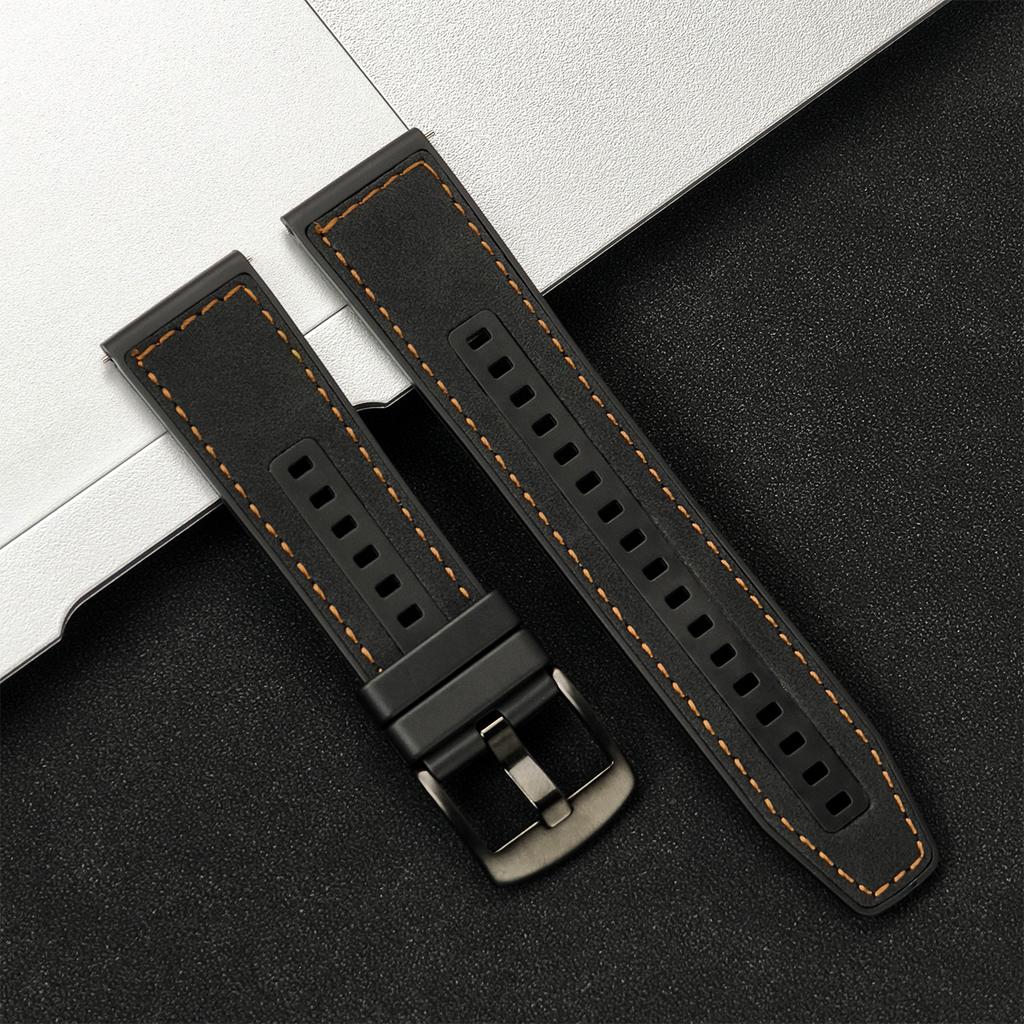 22mm Universal Leather Strap for HAUWEI WATCH GT4/3 46MM Breathable Sport Band Quick Release Bracelet for Watch 4/3Pro 48mm