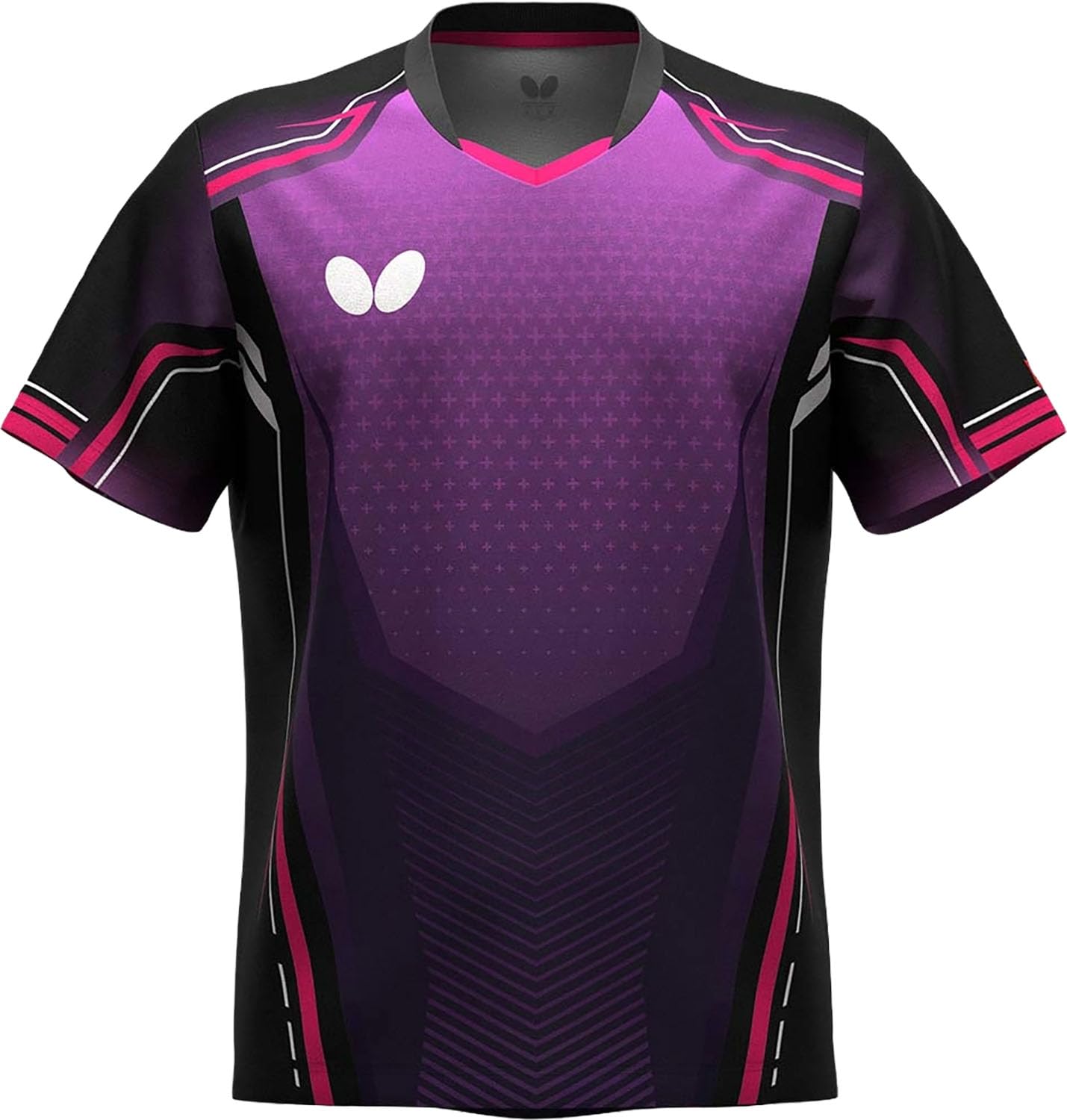 

Butterfly Table Tennis Game Sollien JTTA Size 47790 Shirt, Shirt, Moisture-wicking, Quick-drying, Stretchable, Approved, Unisex, Violet, O,