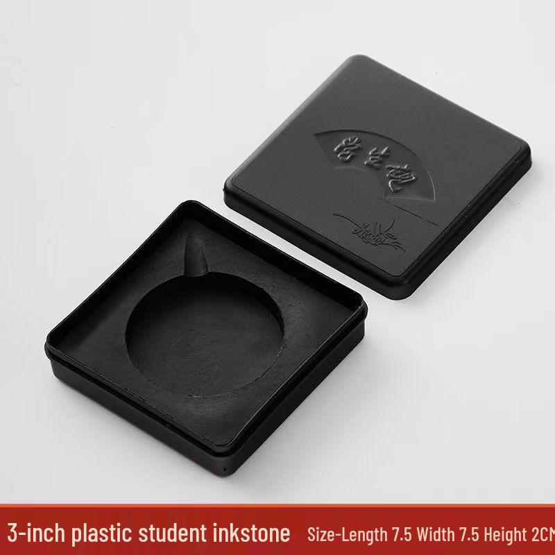 

Lightweight Student Inkstone Inkwell with Lid - Practical Writing Tool