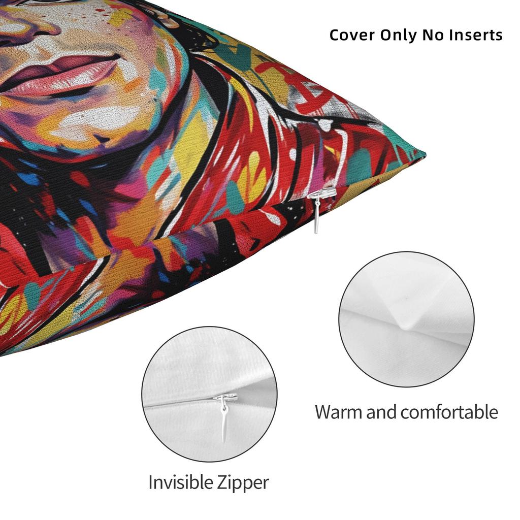 Singer M-Michaels Fanart Pillow Cover Soft Cushion Cover Kawaii Pillow Case For Living Room Bed Chair