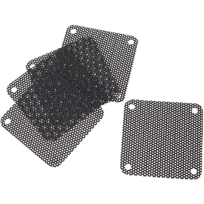 5PCS PVC Fan Dust Filter PC Dustproof for Case Cuttable Computer Mesh Cover 40mm Mesh Black