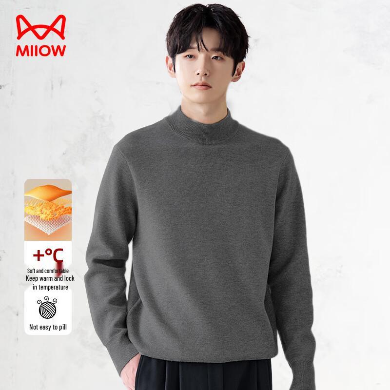 

Mao Ren Men s Fleece Mock Turtleneck Knit Sweater XL