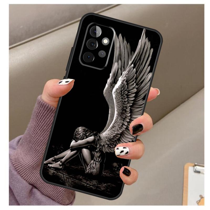 Fantasy Angel Girl Wings Case For Samsung Galaxy A33 A13 A53 A34 A54 A14 A15 A16 A26 A36 A56 A12 A32 A52 A06 A35 A55