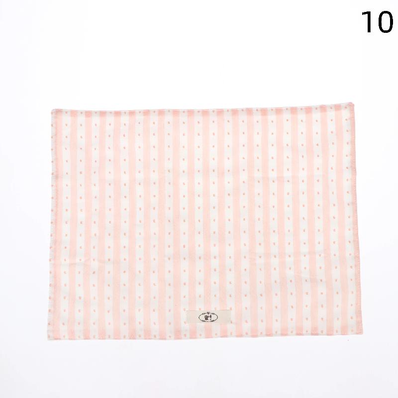 Stripes Polka Dot Coasters Portable Square Cotton Cloth Insulation Pad Soft Hanging Drink Coasters Photography Props