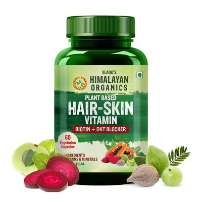Vlado's Biotine Bloqueur DHT Capsules Végétales Complément de Soutien Capillaire Pour Hommes Femmes 60 Capsules Végétales
