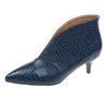 Fashion FHC New V Shape vamp High Heels Naked Boots Woman,Women's Snake PU Leather Shoes,Pointed toe,Ankle Botas,Black,BLUE,Dropship