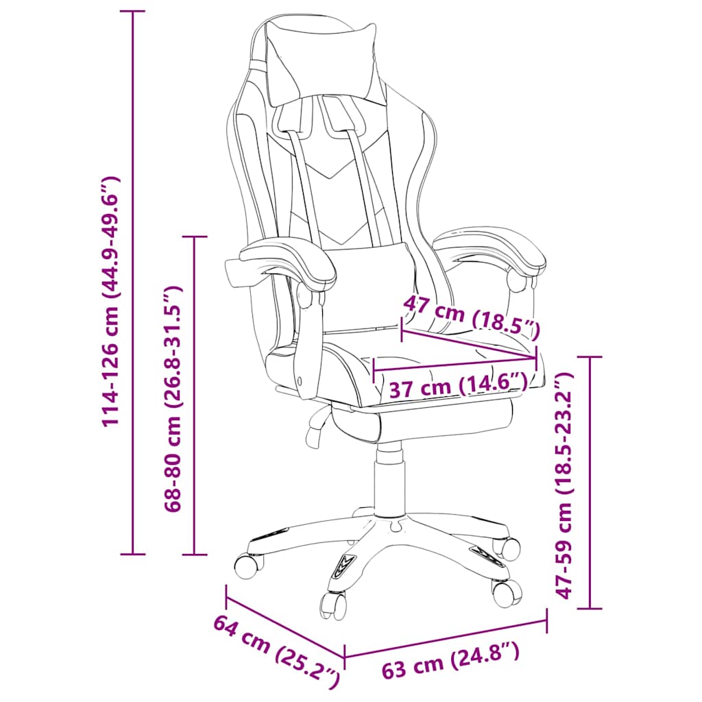 Gaming Chair with Footrest Black and Camouflage Pattern Faux Leather