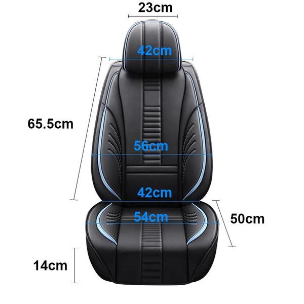 Universal DurableCar Front Seat Covers PU Leather Seat Cushion Car Protection Mat Skin Friendly Seat Cover 360° Fully Wrapped Back