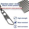 Barrel Swivel with Double A Snap Quick Connector for Fishing Gear & Accessories