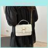 Stilvolle 2024 PU-Leder-Umhängetasche Trendige Koreanische Mode Kleine Quadratische Tasche Für Damen