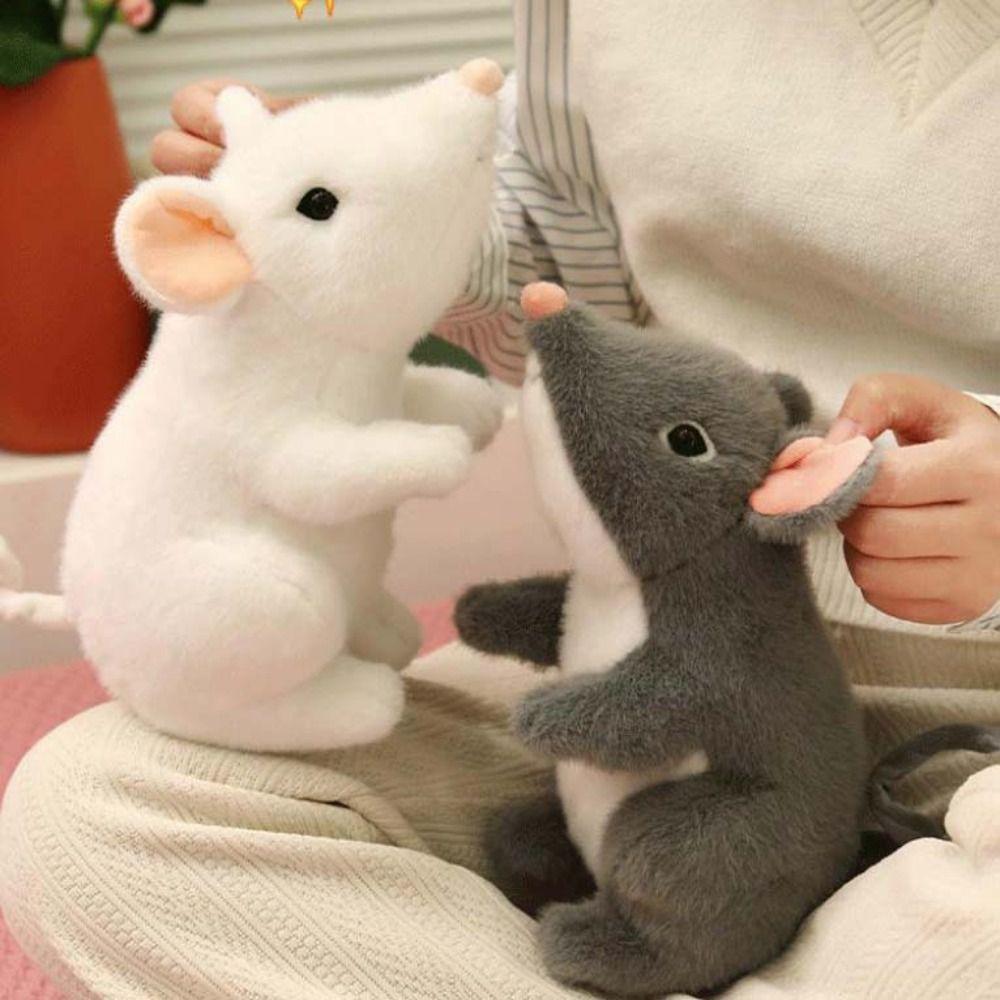 27CM Simulated Mouse Plush Doll Kawaii Cartoon Mouse Plush Toys Stuffed Rat Plush Doll  Mascot Gift