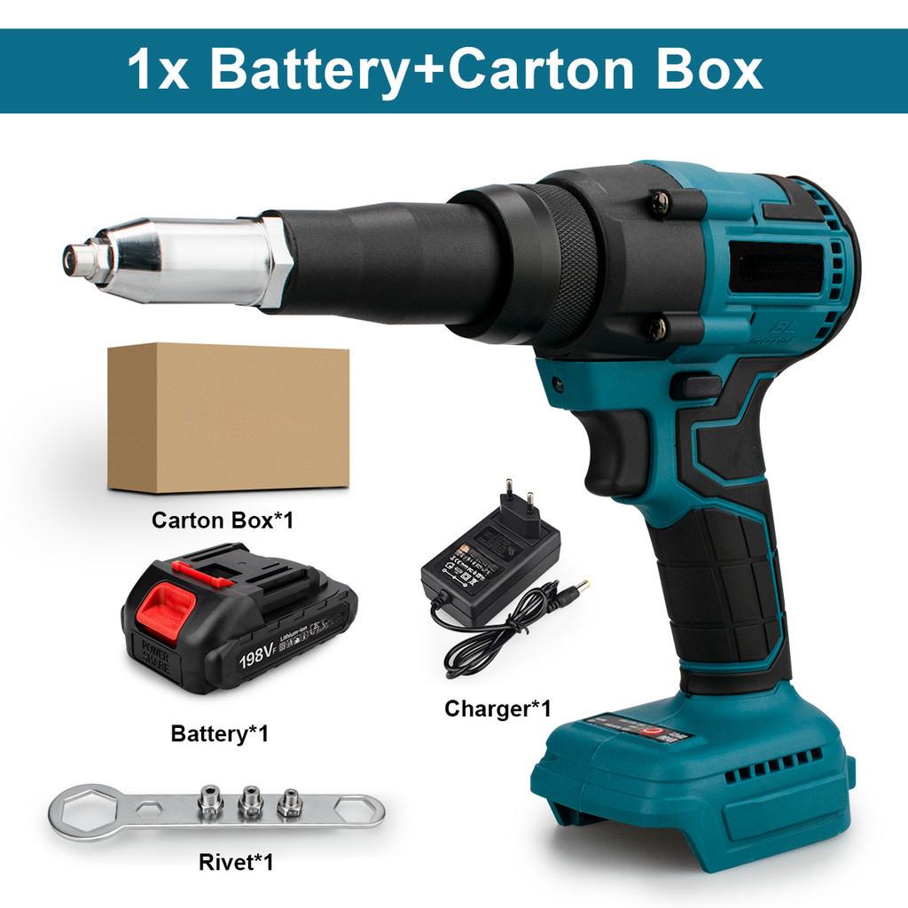 Portable Brushless Electric Rivet Gun 20000N Cordless Rivet Nut Gun Drill Insert Automatic Riveting Tool