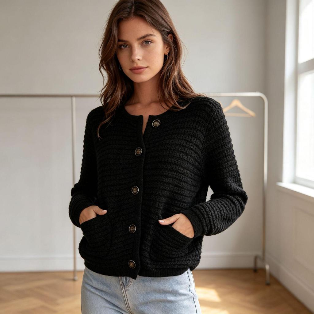 European High-End Autumn/Winter Knit Cardigan: Chic Small-Fragrance Style, Versatile Short Jacket for Women