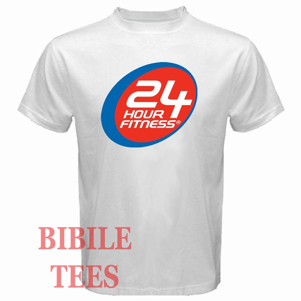 24 Hours Fitness Gym Men s White Size S to 5XL M