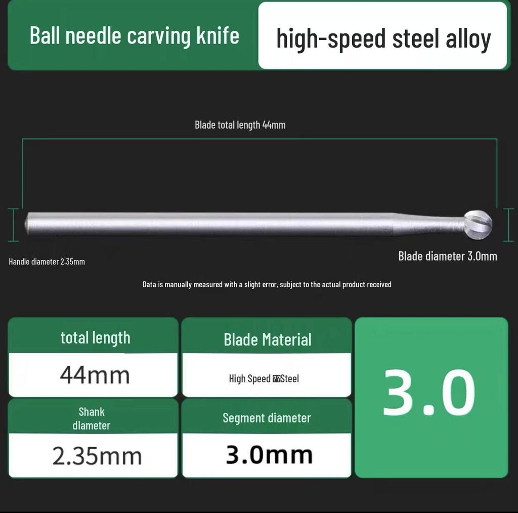 Electric Tungsten Steel Ball Carving Knife Milling Cutter for Woodworking and Dental Machines