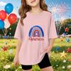 Kids Short Sleeve T Shirt Independence Day Print Top America Graphic Tee for Boys and Girls Casual Wear